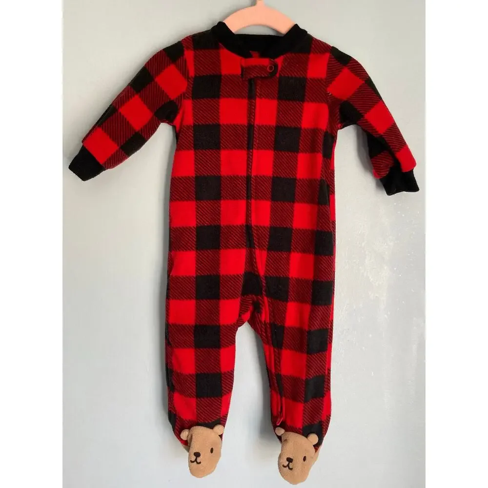 Christmas Pajamas 6 Months Reindeer and Plaid